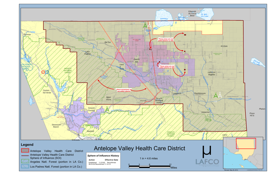 Antelope Valley Health Care District Map